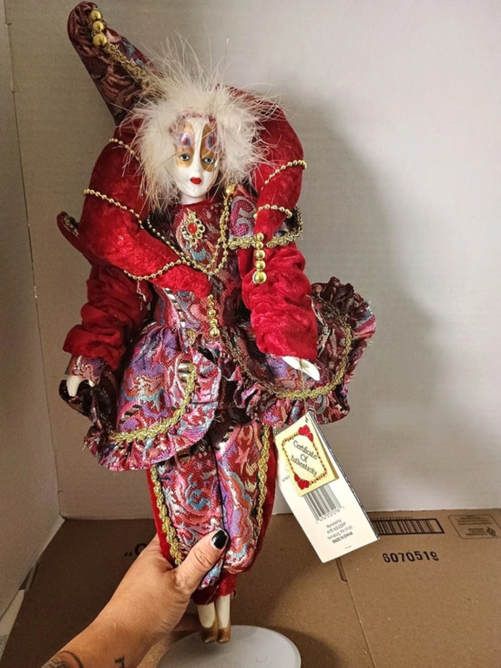 Collector's Choice Porcelain Doll in Red